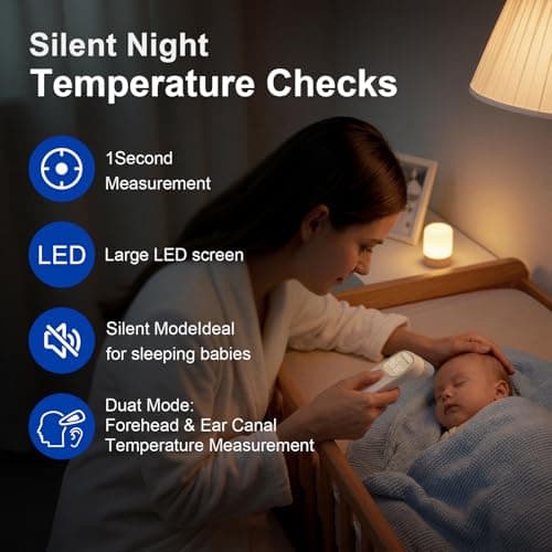 Berrcom 2-in-1 Infrared Forehead Ear Thermometer Medical All Ages - Thumbnail 5