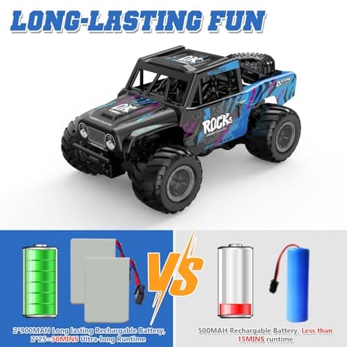 KB KAIBO Q191 1:16 Amphibious Remote Control Car - Waterproof All Terrain RC Monster Truck for Kids, 50+ Min Play with 2 Batteries, 2.4Ghz 4WD Off-Road Toy for Boys Girls 6-12+ (Gift Idea)-Green - Thumbnail 5