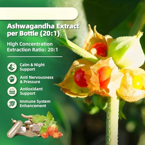 B BEWORTHS Cortisol Supplements for Women Men, 10-in-1 Cortisol Reducer Manager Supplements with Ashwagandha, Magnesium Glycinate, L-Theanine, Rhodiola, Non-GMO, 60 Vegan Capsules - Thumbnail 5