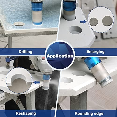 Diamond Core Drill Bit - BRSCHNITT Tile Hole Saw 3" for Drilling Enlarging Shaping Round Bevel Holes in Porcelain,Ceramic,Granite,Marble 5/8-11 Thread - Thumbnail 3