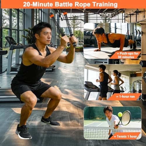 Ropeless Battle Ropes - Load-Adjustable, Slip-Resistant Design, Portable & Easy to Store | Battle Ropes for Home Gym,| Ideal for Fitness Enthusiasts, Beginners & Busy Professionals (Black) - Thumbnail 5