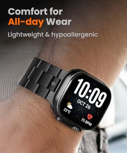 FiNESTONE CRNS-PRO Titanium Band for Apple Watch Ultra Band 3/2/1 49mm & Series 11/10 46mm, Scratch Resistant & Easy Adjust Ultra Watch Band for Men,iWatch Metal Watch Strap,Valentines Day Gifts for Men - Thumbnail 6