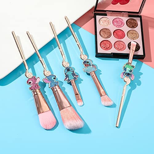 Cute Cartoon Girl-Themed 5-Piece Makeup Brush Set – Premium Synthetic Bristles for Foundation, Blending, Face Powder, Blush, Concealer & Eye Shadow - Thumbnail 2