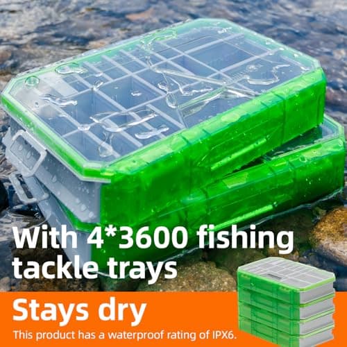 Ghosthorn Fishing Tackle Backpack with 4 3600 Tackle Boxes Rod Holder Outdoor 43L Large Bag with Detachable Wasit Bag Storage Gear and Equipment Waterproof - Thumbnail 4