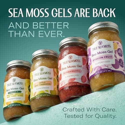 TrueSeaMoss Sea Moss Gel – Made in USA – 5-in-1 Formula – Wildcrafted Seamoss, Ashwagandha & Jarred Vegetables – Ashwagandha, Pack of 1 (Labels may Vary) - Thumbnail 2