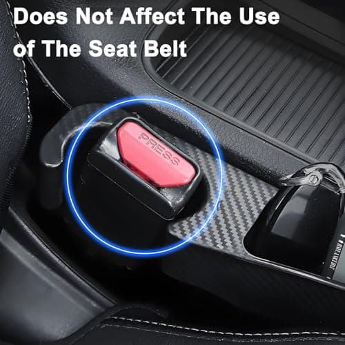 2 PCS Car Seat Gap Filler, Seat Gap Filler with Black-Carbon Fiber Texture for Cars SUV Trucks, Console Side Gap Organizer Storage Box with Charge Cable Hole, Fit for 1.2 Inches Seat Console Gap - Thumbnail 4
