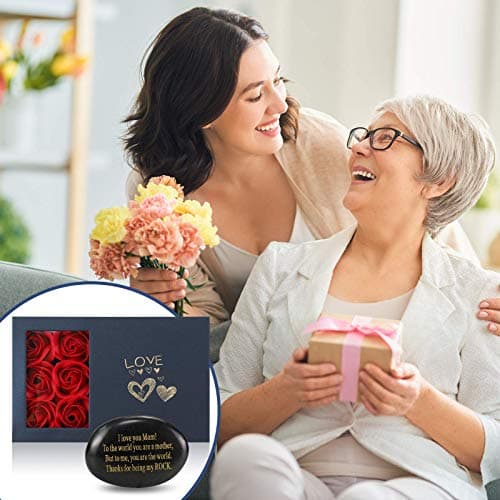 Mothers Day Gifts for Mom - I Love You Mom Gifts - Sentimental Unique Gifts for Mom from Son Daughter - Happy Mothers Day Handmade Funny Engraved Rock - You Are My Rock Gifts for Mother - Thumbnail 5