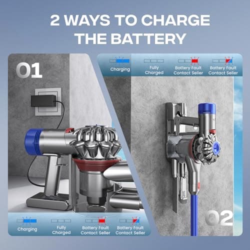 Guckax Upgraded 8000mAh V8 Battery Replacement, 21.6V V8 Animal Battery Replacement, Compatible with V8 Absolute V8 Motorhead V8 Fluffy SV10 Carbon Fiber Vacuum Cleaner - Thumbnail 6