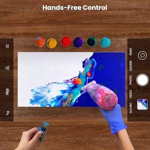 Ring Light for Desk with Overhead Phone Mount and Phone Holder - CRI >95 - Ring Light with Stand for Video Recording, Adjustable Desk Tripod with Ringlight for Artist/Painting/Content Creator/DIY - Thumbnail 6