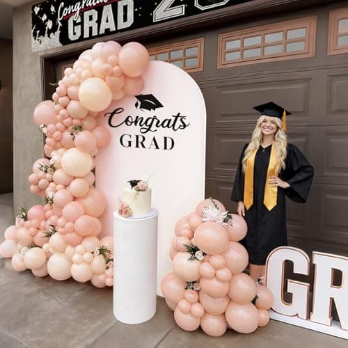 Graduation Decorations - Class of 2026 6.6Ft Arch Backdrop Kit - Grad Photo Party Decor Supplies for College High School Yard Garden - Thumbnail 4