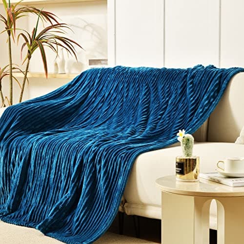 Bearhug Electric Blanket Heated Throw, 50"x60" Ribbed Flannel & Sherpa Fast Heating Blanket, 6 Heating Levels & 4H Auto Off, Over-Heat Protect, ETL, Machine Washable - Thumbnail 6