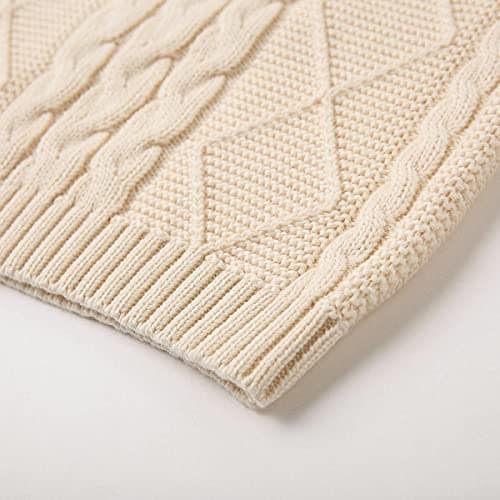 Curipeer Baby Boys Cable Knit Sweater Long Sleeve Solid Pullover Toddler Crew Neck Fall - Thumbnail 5