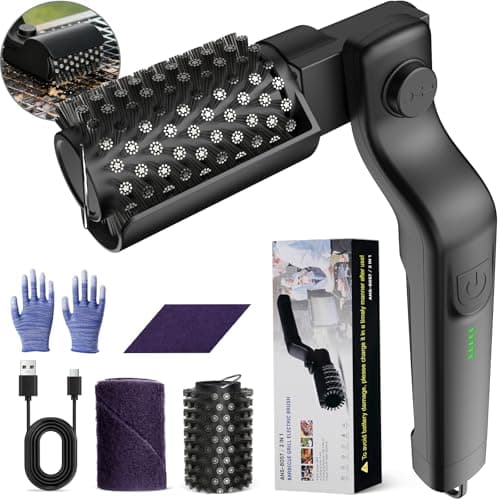 Electric Grill Brush, Rechargeable Grill Cleaner for Outdoor Grill with 3-Speed Power Motor & Stainless Steel Head- 180°Adjustable, Automatic Grill Cleaning Brush for Gas/BBQ Grates & Griddles - Image 1