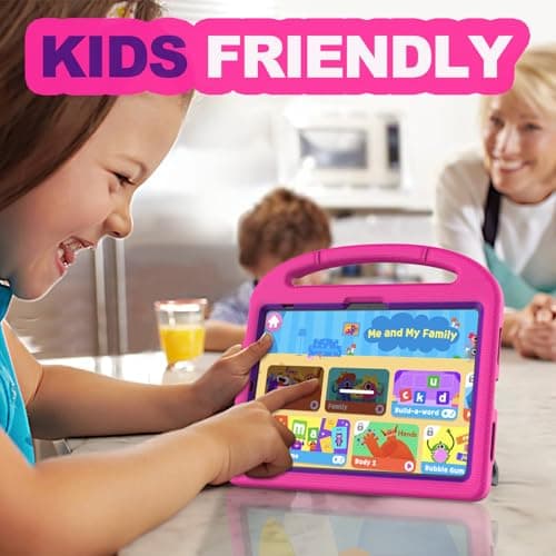 YIHE Kids Case for iPad A16 11th Generation (11" 2025) & 10th Gen (10.9" 2022) | Shockproof Tablet Cover with Built-in Screen Protector & Pencil Holder for iPad 10.9/11 Inch, Pink Purple - Thumbnail 6