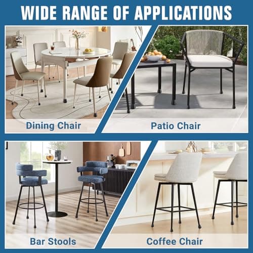 Nxoizam Chair Leg Floor Protectors Medium 24PCS,Silicone Chair Leg Protectors for Hardwood Floors Round Chair Leg Caps/Covers Prevent Scratches Reduce Noise.Black (Fit:15/16~1-2/16) - Thumbnail 6