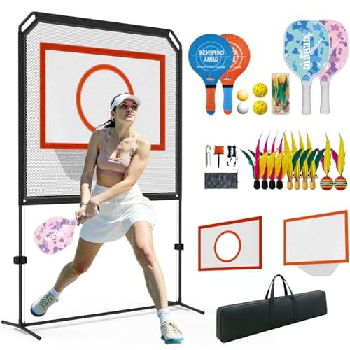ZCEBGIG Portable Pickleball Net – Regulation Size Outdoor & Indoor Paddle Game Set with Ball Catch Net & Removable Target – Heavy Duty Steel Frame, Carry Bag – Family Fun for Backyard, Park, Beach - Image 1