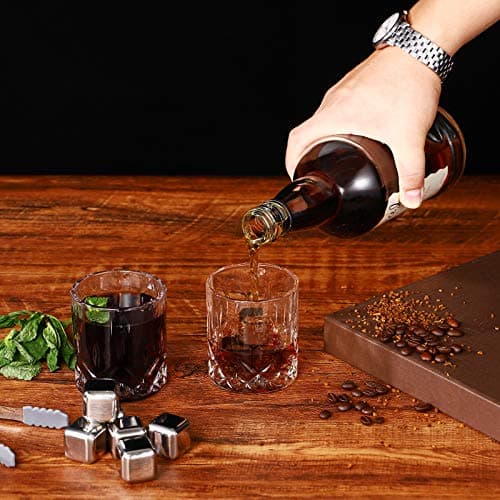 Old Fashioned Whiskey Glasses with Luxury Box - Set of 2 Whiskey Glass with Stones Whiskey for Men - Thumbnail 2