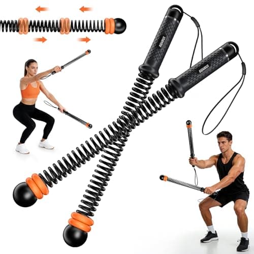 Cordless Battle Ropes with Adjustable Resistance Springs - Weighted Ropeless Battle Rope for Home Gym Exercise, Portable Workout Equipment for Strength Training & Cardio Fitness - Image 1