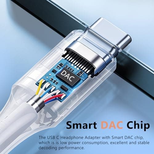 KikoSaka USB C to 3.5mm Audio Adapter 2 in 1 USBC to Headphone Jack Adapter with PD Fast Charging Dongle Cable Type C to Aux for iPhone 17 16 15, Galaxy 3 Pack - Thumbnail 4