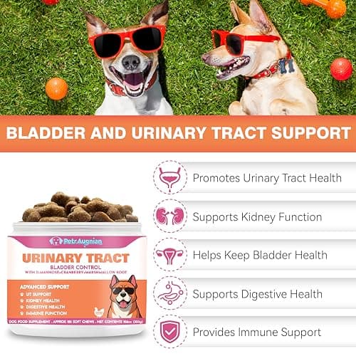 Dog Urinary Tract Supplement & Natural UTI Medicine Cranberry & D-Mannose -Kidney+Bladder Support - Best Prevention Incontinence & Bladder Stones-Cranberry Supplement - 150 Chews - Thumbnail 5