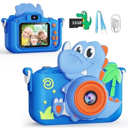 KOKODI Kids Camera Toy Digital Camera for Kids, Dinosaurs Birthday Gifts for Boys Age 3-12, 1080P HD Video Camera for Toddler, Children Toys for 3 4 5 6 7 8 9 Year Old Boys with 32GB SD Card - Image 1