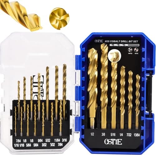 M35 Cobalt Drill Bit Set 20 Piece, Metal Cutting Drill Bits for Steel, Hardened Metal, Cast Iron & Alloy, Fast, No-Walk Starts with 125° Split Point & Three-Flute Design, Indexed Storage Case - Image 1