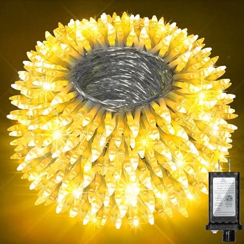 750 LED Christmas String Lights Outdoor, 240FT Twinkle Fairy Lights with Timer & Memory, 12 Modes Dimmable Waterproof Tree Light for House Patio Wedding Party Christmas Decororations, Warm White - Image 1