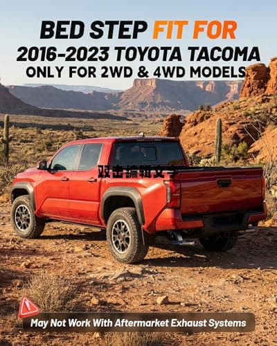 WOLFBOX Retractable Bed Step for 2016-2023 Toyota Tacoma, 330 LBS Heavy-Duty Truck Bed Step, Non-Slip Aluminum Tailgate Step Replace Easy Bolt-On - Thumbnail 2