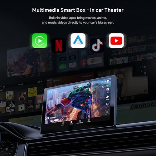ATOTOSELECT Wireless CarPlay Adapter, Magic AI Box with Dual-WiFi Stability,4GB+32GB Wireless CarPlay Box Compatible with Wired Factory CarPlay & Android Auto, Support for YouTube/Netflix - Thumbnail 5