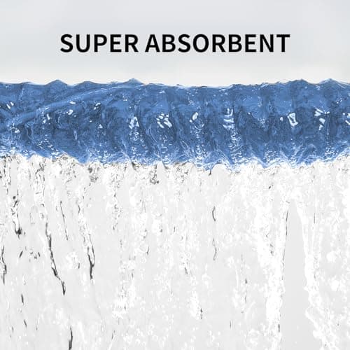 NALIVO 6-Piece Bath Towel Set(30"x60"), 2 Large Bath Towel Sheets, 2 Hand Towels and 2 Washcloths - Highly Absorbent Quick Dry Microfiber,Ultra Soft Towel Set for Bathroom (Blue) - Thumbnail 4