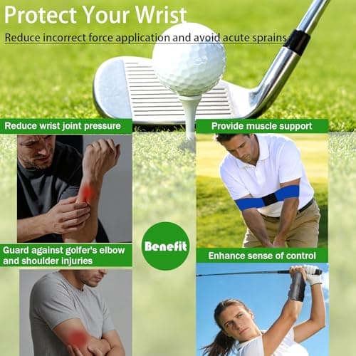 Siciwelely 3-Piece Golf Wrist Trainer Set with Wrist Strap/Arm Band/Storage Bag, Golf Wrist Training Aid to Correct Wrist Angle & Develop Muscle Memory (BlackWristband/Blue Armband/Storage Bag) - Thumbnail 3