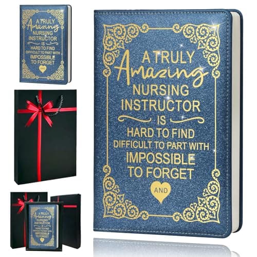 QDWXDEL Nurses Week Gifts,A5 Hardcover Leather Journal for Women - 200 Pages Premium Paper Notebook, Nurse Journal Notebook for School, Work (Nurse Blue) - Image 1