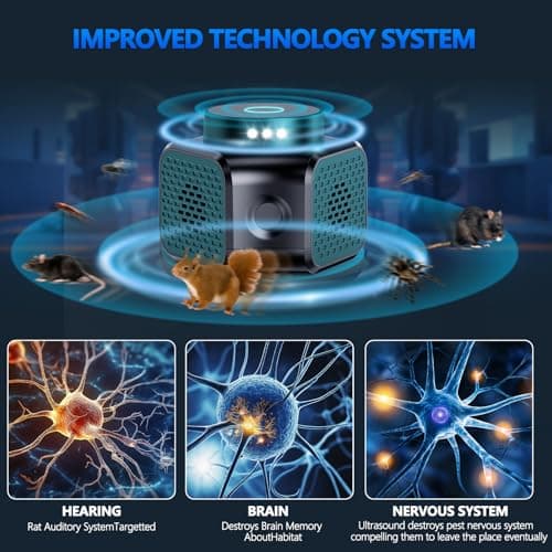 LJCMN Mouse Repellent Ultrasonic Plug in, Mice Repellent Indoor Rodent Squirrel Deterrent Device for Home Attic Garage RV - Thumbnail 5