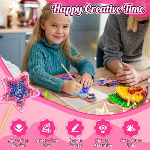 ZUNIRA Poke Art Kits Dream Princess Mess-Free DIY Crafts for Kids Ages 3+ - Thumbnail 5