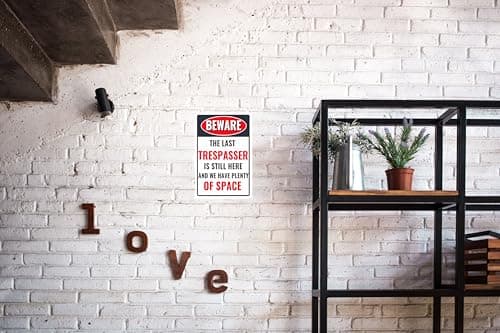 Carastora Spooky Halloween Decor Sign – Rustic Metal Wall Art for Outdoor Fence, Patio, Garage, or Man Cave, Funny Haunted Theme, 12x8 Inch - Thumbnail 4