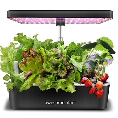 Awesome Plant 14Pro Hydroponics Growing System Kit (14 Pods), Large Indoor Herb Garden Kit with 5L Watertank, LED Grow Light, Perfect Hydroponic Gardening Gifts, Adjustable Height Up to 18.7", Black - Image 1