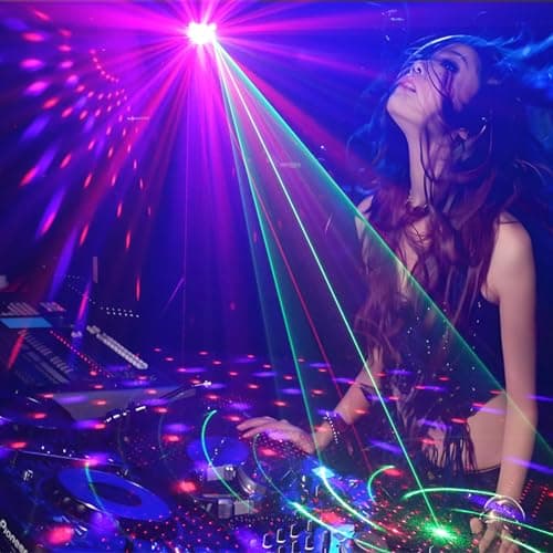 Disco Light,Party Lights, RGB 4 Lens Sound Activated DJ Strobe Stage Lights for Parties Birthday Christmas Gifts Wedding Karaoke Bar Club Pub Home Room Halloween Decorations - Thumbnail 6