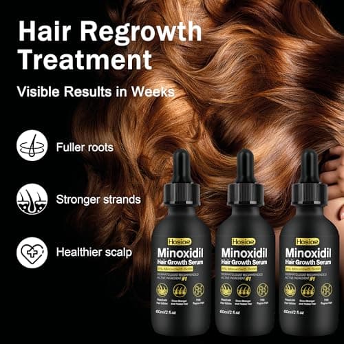 Minoxidil Hair Growth Serum (2oz) 5% Minoxidil for Men and Women Hair Growth Treatment,Topical Minoxidil for Beard Growth - Thumbnail 4