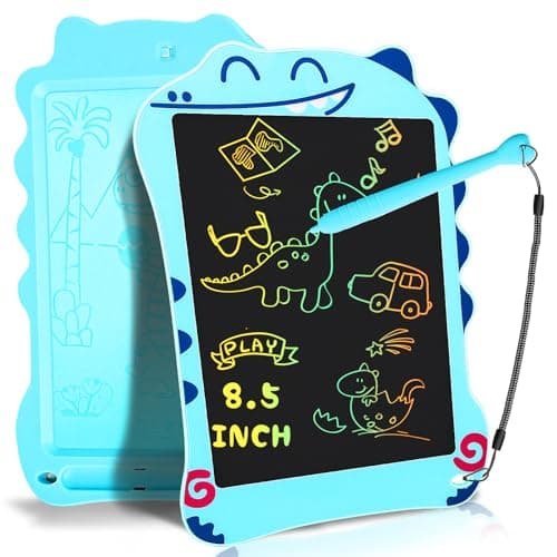 LCD Writing Tablet Dinosaur Toys for Boys Kids, Colorful Toddler Blue Toys Drawing Board, Educational Children Toy, Doodle Pad for 3 4 5 6 7 8 Year Old Boy Kid Birthday Party Christmas Gifts,8.5inch - Image 1
