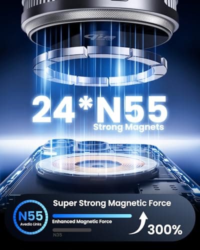 avedio links Qi2.2 25W Wireless Car Charger Magnetic Phone Holder Mount for Magsafe with Cooler for Air Vent, Wireless Fast Charger 25W for iPhone 16-17 Series with iOS 26,15W for iPhone 12-15 (Grey) - Thumbnail 5