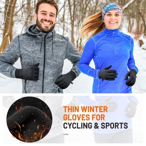 AOPREL Winter Gloves Men Women Windproof Touchscreen Gloves with Liner Thermal,Running Gloves for Cycling Driving Daily Work - Thumbnail 2