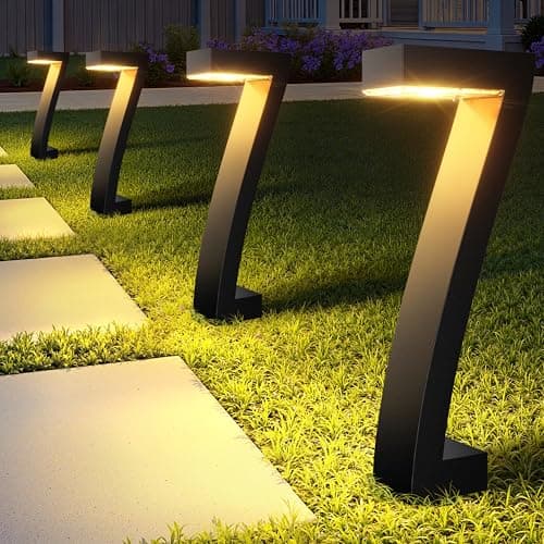 WdtPro Solar Lights Outdoor Pathway Lights, 4 Pack Upgraded Bright LED Outdoor Solar Light for Outside, IP65 Waterproof Solar Garden Light for Yard, Driveway, Walkway, Landscape, Patio Decor - Image 1