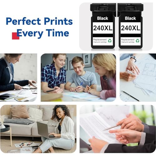 240XL Black Ink Cartridges Compatible for Canon PG-240 XL PG-240XL 2-Pack - Thumbnail 6