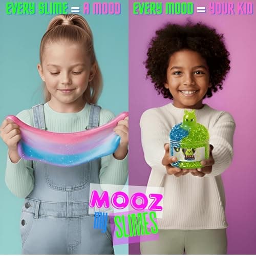 Dreamy Cloud Slime Kit – ASMR Slime for Kids (3-Tone Purple, Orange & Snow), Non-Sticky & Scented Cloud Dough, Dreamy Axolotl Charm & Beads, for Ages 5–12 & Teens, 7oz, MOOZ Magic - Thumbnail 5