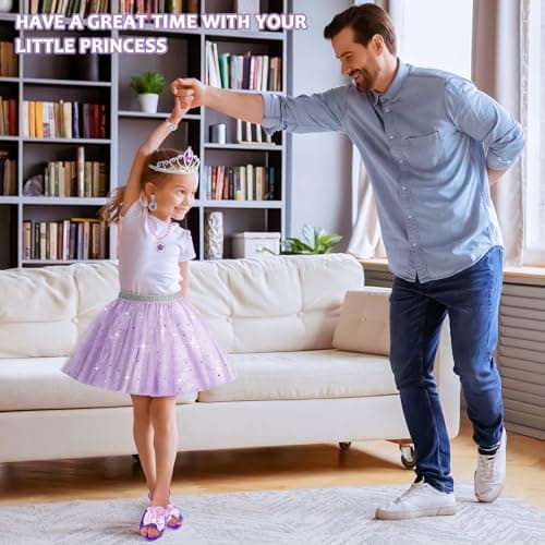 Princess Dress Up Toys & Jewelry Boutique Set for Girls, Costume Play Set with Skirts, Shoes, Crowns & Accessories, Pretend Role Play Gift for Toddler Girls Ages 3 4 5 6, Birthday Party Favors - Thumbnail 6