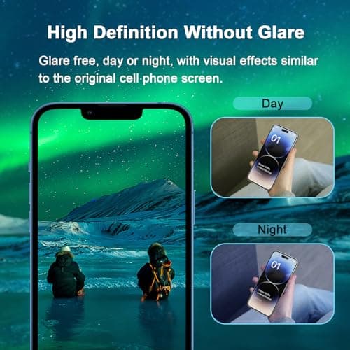JESOHO Blue Light Screen Protector for iPhone 13/13 Pro/14/16e/17e (6.1inch), Eye Protection Tempered Glass Film, Scratch-Resistant, No Bubble with Easy Installation Kit, 2 Pack - Thumbnail 6