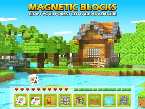 Norline Magnetic Blocks - 100PCS Build Mine Magworld Forest Cottage Set, Kids Building Toys for Boys Girls Age 3-5 4-8 5-7, Construction Craft Sensory Toys Birthday Gifts for 3+ Years Old - Thumbnail 2