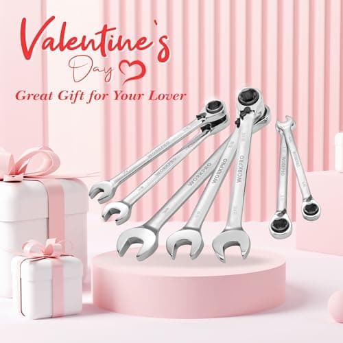 WORKPRO 7-Piece 3-in-1 Reversible Ratchet Wrench Set, SAE 5/16" to 3/4", 6PT &12PT & Open-End Wrenches, 72-Teeth Ratcheting Combination Wrench with Rolling Pouch - Thumbnail 2