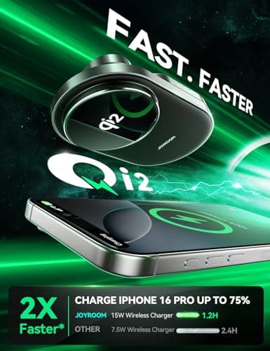 Qi2 3 in 1 Wireless Charging Station,JOYROOM 15W Fast Wireless Charger Stand for iPhone 16/15/14/13, Apple Watch, AirPods, Magnetic Foldable for MagSafe Charger for Multiple Devices (with 30w Adapter) - Thumbnail 3