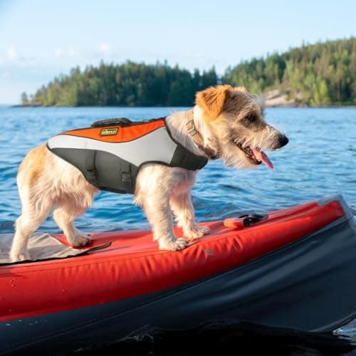 Dog Life Vest for Swimming and Boating - Adjustable Reflective Flotation Jacket, High Buoyancy Life Jacket for Dogs with Rescue Handle, Small Dog Safety Gear for Pool, Beach(S, Orange) - Image 1